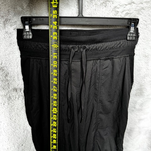 Lululemon Studio Pant Black Ribbed Waist Drawstring Joggers Women's Size 2 - Picture 4 of 7